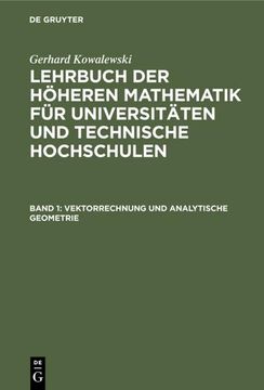 portada Vektorrechnung und Analytische Geometrie (en Alemán)