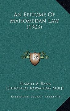 portada an epitome of mahomedan law (1903) (en Inglés)