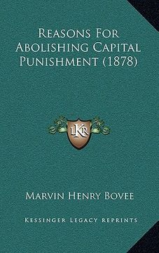 portada reasons for abolishing capital punishment (1878)