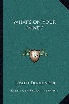 portada what's on your mind? (in English)