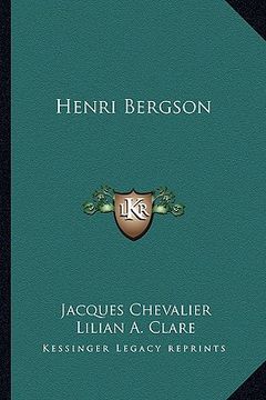 portada henri bergson (en Inglés)