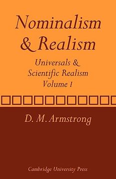 portada Nominalism and Realism: Universals and Scientific Realism: Nominalism and Realism v. 1 (Universals & Scientific Realism) (in English)
