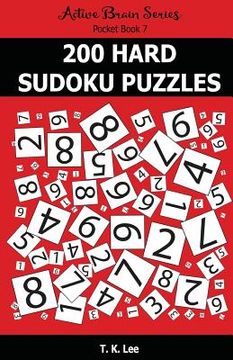 portada 200 Hard Sudoku Puzzles: Active Brain Series Pocket Book (en Inglés)