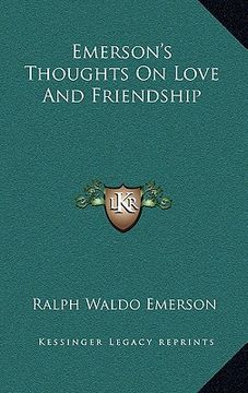 portada emerson's thoughts on love and friendship