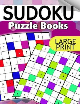 portada Sudoku Puzzle Books LARGE Print: The Huge Book of Medium to Hard Sudoku Challenging Puzzles (in English)