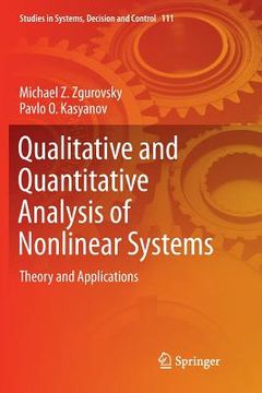 portada Qualitative and Quantitative Analysis of Nonlinear Systems: Theory and Applications (en Inglés)