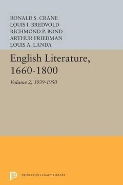 portada English Literature, 1660-1800: Volume 2, 1939-1950 (Princeton Legacy Library) (en Inglés)