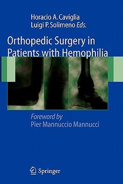 portada orthopedic surgery in patients with hemophilia (en Inglés)