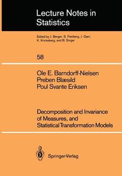 portada decomposition and invariance of measures, and statistical transformation models (en Inglés)