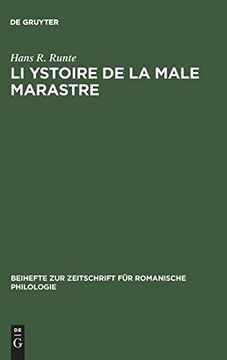 portada Li Ystoire de la Male Marastre (Beihefte zur Zeitschrift fur Romanische Philologie) (en Francés)