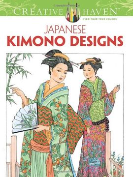 portada Creative Haven Japanese Kimono Designs Coloring Book (Creative Haven Coloring Books) (en Inglés)