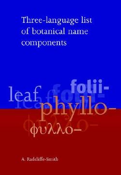 portada three language list of botanical name components (in English)
