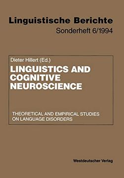 portada Linguistics and Cognitive Neuroscience: Theoretical and Empirical Studies on Language Disorders (en Alemán)