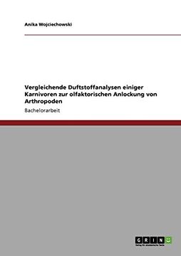 portada Vergleichende Duftstoffanalysen einiger Karnivoren zur olfaktorischen Anlockung von Arthropoden (German Edition)
