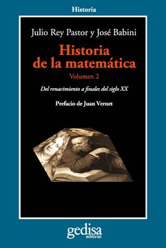 portada Historia de la Matemática Volumen ii: Del Renacimiento a Finales del Siglo xx (in Spanish)