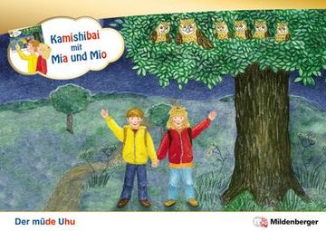 portada Kamishibai mit mia und Mio: Der Müde uhu - set: Erzähltheater-Karten mit (Vor-)Leseheft-Paket (in German)