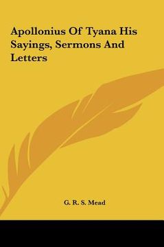 portada apollonius of tyana his sayings, sermons and letters