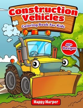 portada Construction Vehicles Coloring Book (in English)