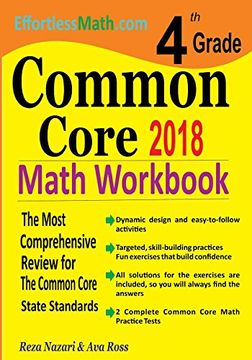 portada 4th Grade Common Core Math Workbook: The Most Comprehensive Review for the Common Core State Standards (en Inglés)