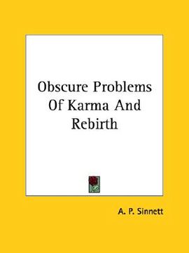 portada obscure problems of karma and rebirth (in English)