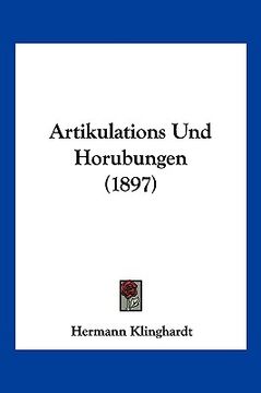 portada Artikulations Und Horubungen (1897) (en Alemán)