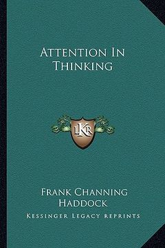 portada attention in thinking (en Inglés)