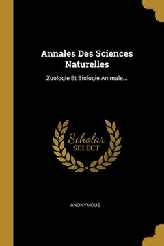 portada Annales Des Sciences Naturelles: Zoologie Et Biologie Animale... (en Francés)
