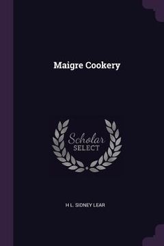 portada Maigre Cookery (en Inglés)