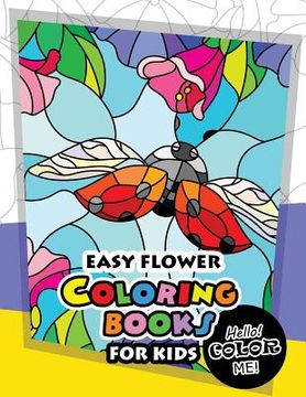 portada Easy Flower Coloring Book for Kids (en Inglés)