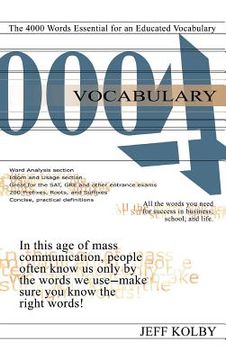 portada Vocabulary 4000: The 4000 Words Essential for an Educated Vocabulary (en Inglés)