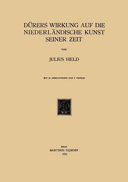 portada Dürers Wirkung Auf Die Niederländische Kunst Seiner Zeit (en Alemán)