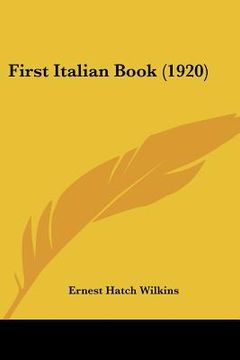 portada first italian book (1920) (en Inglés)