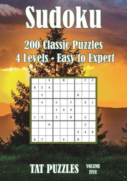 portada Sudoku: 200 Classic Puzzles - 4 Levels - Easy to Expert (en Inglés)
