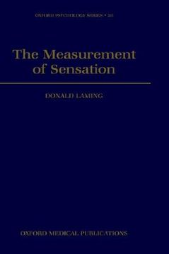 portada the measurement of sensation (in English)
