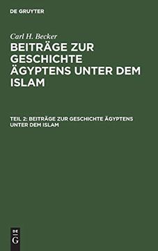 portada Beiträge zur Geschichte Ägyptens Unter dem Islam (in German)