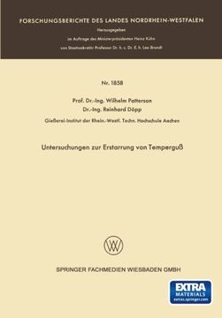 portada Untersuchungen zur Erstarrung von Temperguß (Forschungsberichte des Landes Nordrhein-Westfalen) (German Edition)