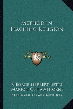 portada method in teaching religion (en Inglés)