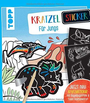 portada Kratzel-Stickerbuch für Jungs (en Alemán)