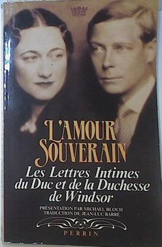 portada L'amour Souverain les Lettres Intimes du duc et de la Duchese de Windsor