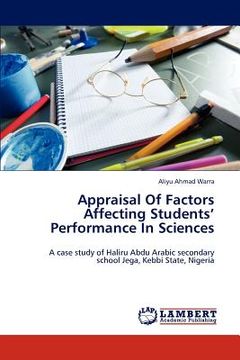 portada appraisal of factors affecting students' performance in sciences (en Inglés)