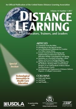 portada Distance Learning - Volume 14 Issue 1 2017 (en Inglés)