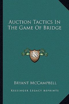 portada auction tactics in the game of bridge
