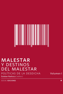 portada Malestar y Destinos del Malestar Políticas de la Desdicha Vol. 1 (in Spanish)