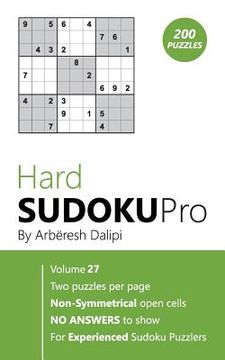 portada Hard Sudoku Pro: Book for Experienced Puzzlers (200 puzzles) Vol. 27 (en Inglés)