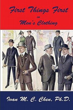 portada first things first in men's clothing (en Inglés)