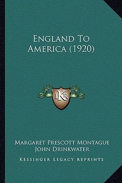 portada england to america (1920) (en Inglés)