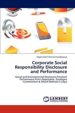 portada corporate social responsibility disclosure and performance (en Inglés)