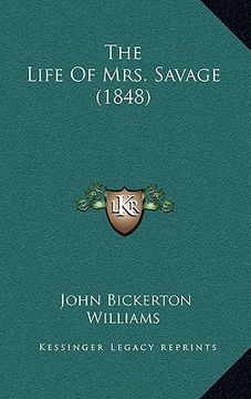 portada the life of mrs. savage (1848) (in English)