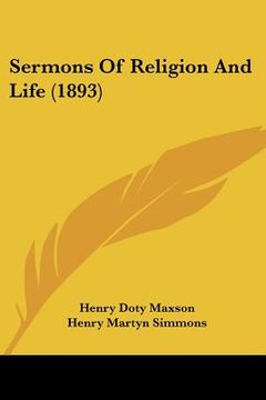 portada sermons of religion and life (1893)