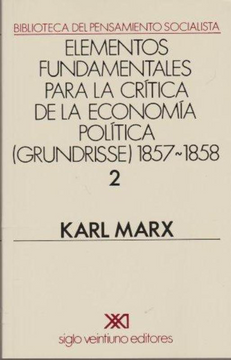 portada Grundrisse. 1857-1858. Vol. 2 (Biblioteca del Pensamiento Socialista)